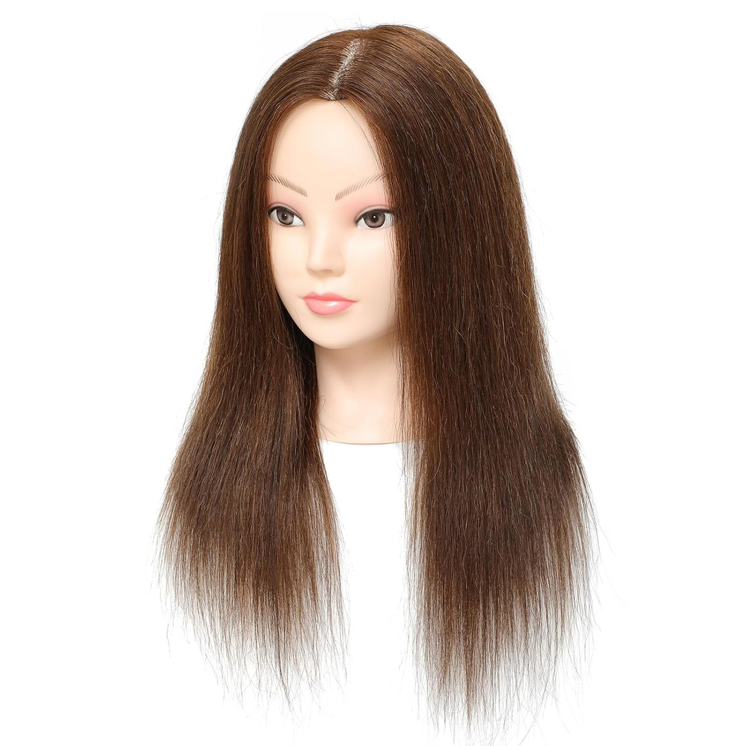 18" Ausbildung Kopf 100% Echthaar Schaufensterpuppe Kopf Manikin Puppe Kopf Haar Styling Kopf mit...