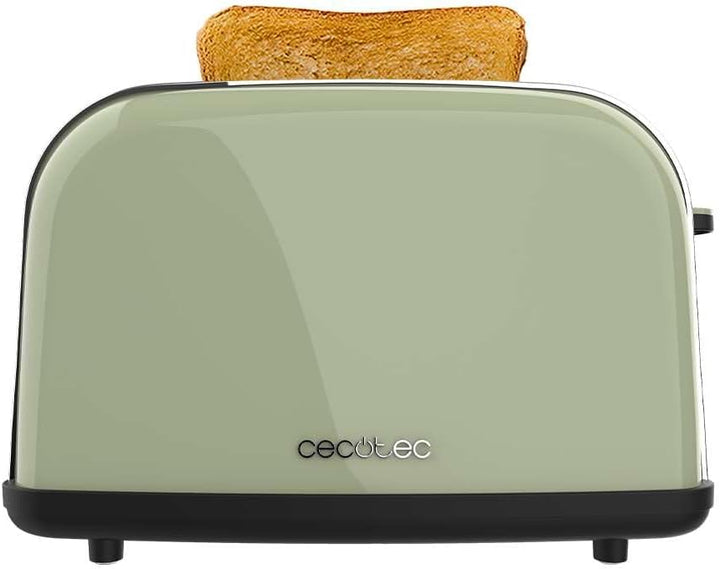 Cecotec Vertikaler Toaster Toastin' time 850 Green, 850W, Doppelter kurzer und breiter Schlitz 3,8 c