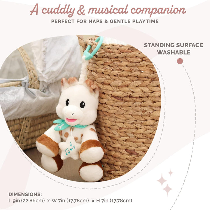 Sophie la Girafe – Musikalisches Stofftier mit Spieluhr 20 cm, 010338, Mehrfarbig