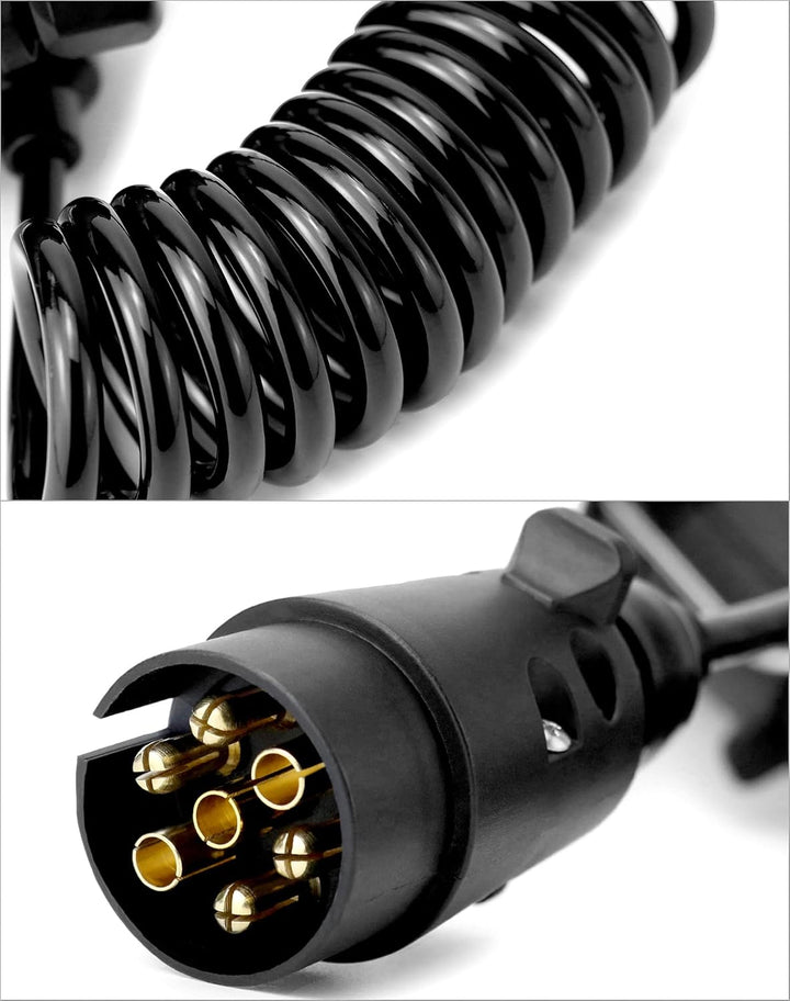QWORK® 2M Anhänger Adapterkabel - 7 auf 13 polig - für 12 V Systeme für Wohnwagen KFZ Caravan RV Tra