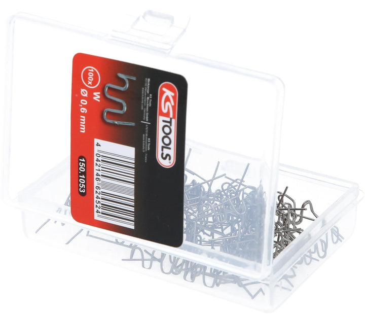 KS Tools 150.1053 Reparaturklammer W-Form Ø 0,6 mm, 100 Stück