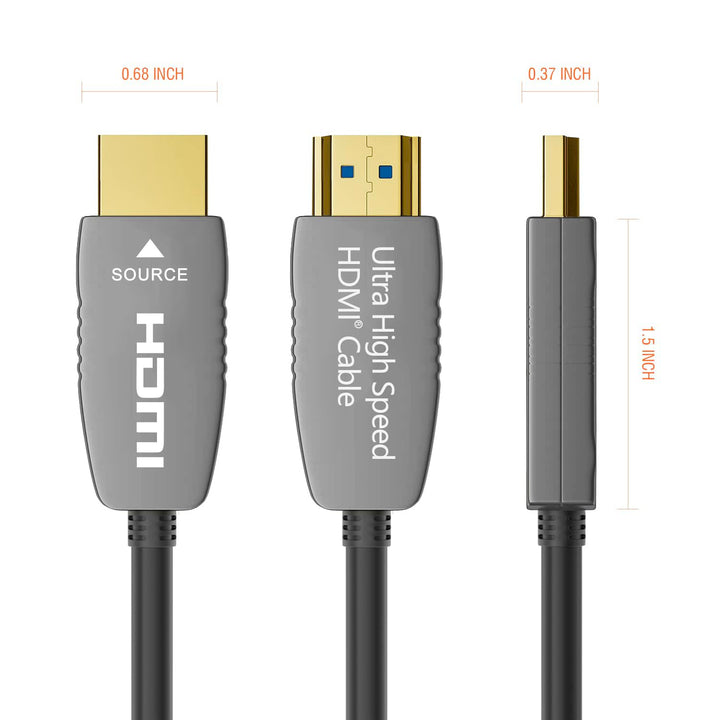 8K CL2 HDMI Glasfaserkabel 15M, Zertifiziert HDMI 2.1 Ultra High Speed 48 Gbit/s, 8K@60Hz, 4K@120Hz,