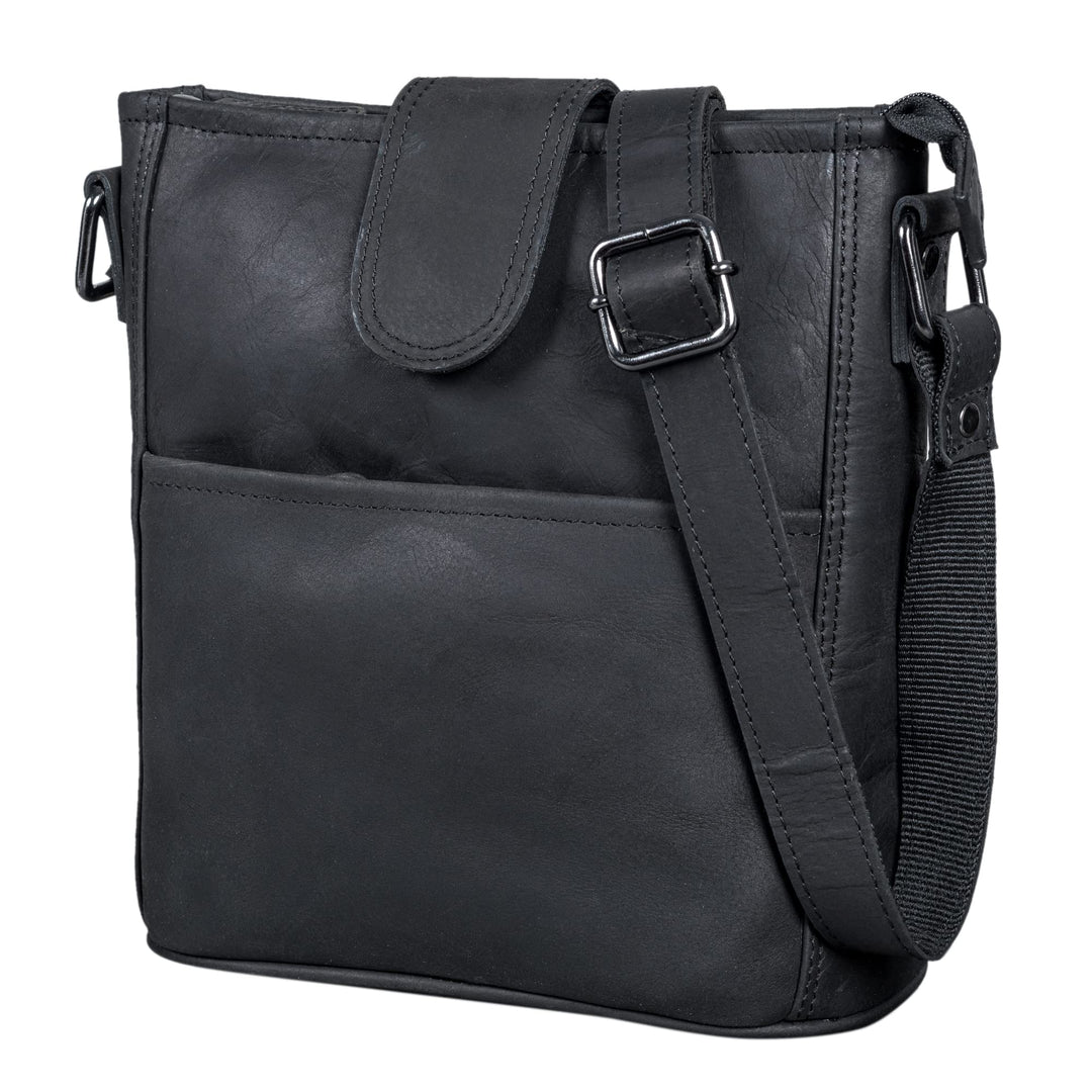 LEABAGS Leder Handtasche Damen I Premium Echtleder Umhängetasche I Damen Schultertasche I Damentasch