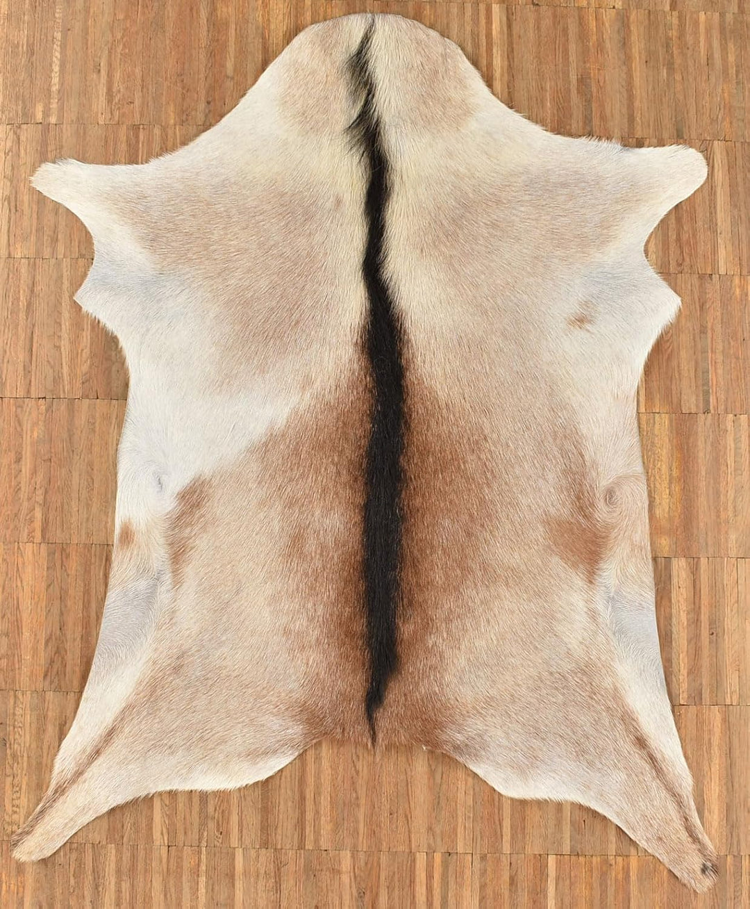 generisch Ziegenfell Beige Hellbraun ca.. 80 x 60 cm echtes Ziegen Fell Deko Fell von KUHFELLE ONLIN
