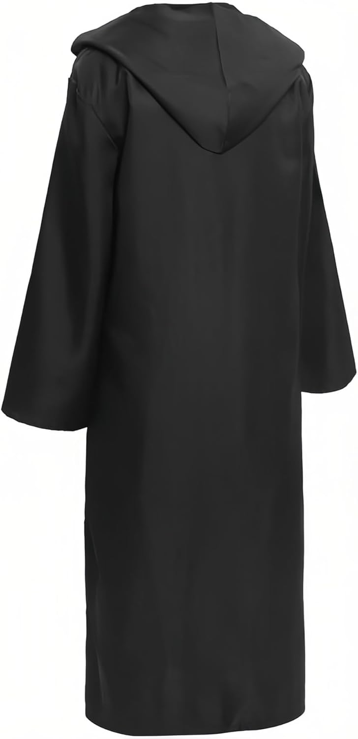 EONPOW Umhang mit Kapuze Halloween Umhang Vampir Cosplay Cape Kostüm für Erwachsene L Schwarz, L Sch