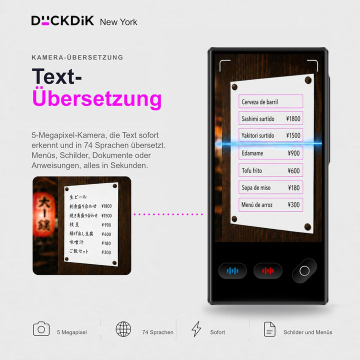 New York 2026, Sofort-Sprachübersetzer + App Offline-Übersetzung Lebenslang Inklusive (Wert 120€/Jah