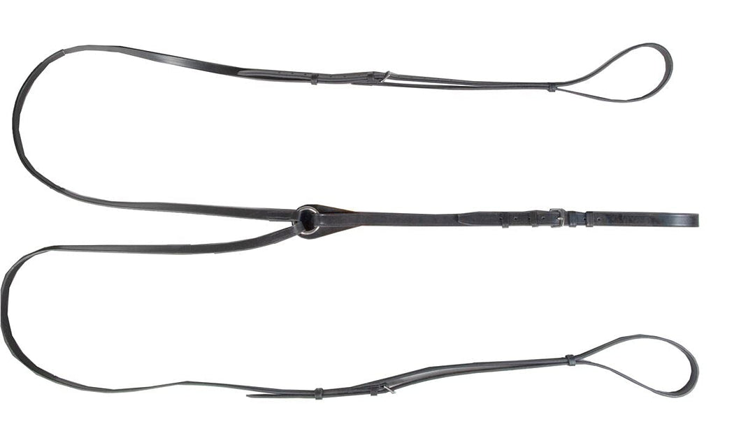 HKM Dreieckszügel mit Edelstahlbeschlägen schwarz L, schwarz L