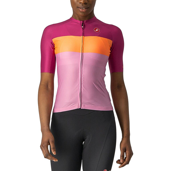 Castelli Damen Aero Pro W Jersey Sweatshirt L Pink/Korallenblitz-magenta, L Pink/Korallenblitz-magen