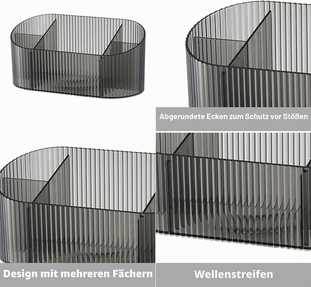 DASITON Make up Kosmetik Organizer,Pinsel Organizer mit 5 Fächern,Acryl Kosmetik Aufbewahrung mit Gr