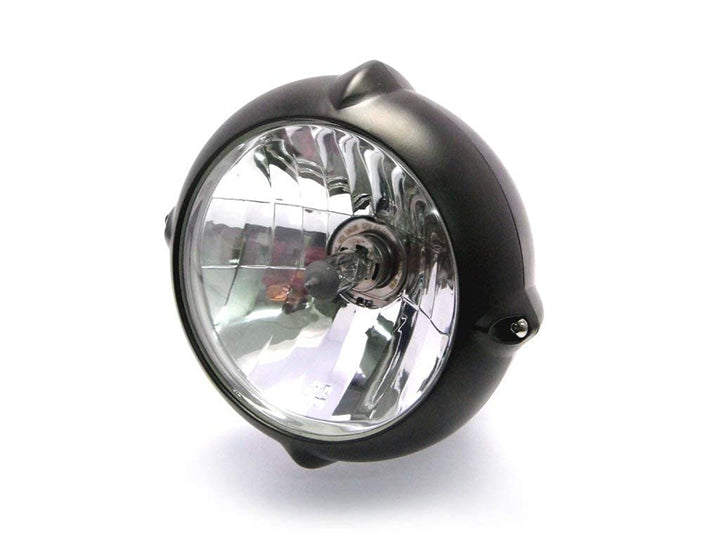 Alchemy Parts 6.7" 12V/55W Mattschwarz Unten Halterung Motorrad Trike Scheinwerfer