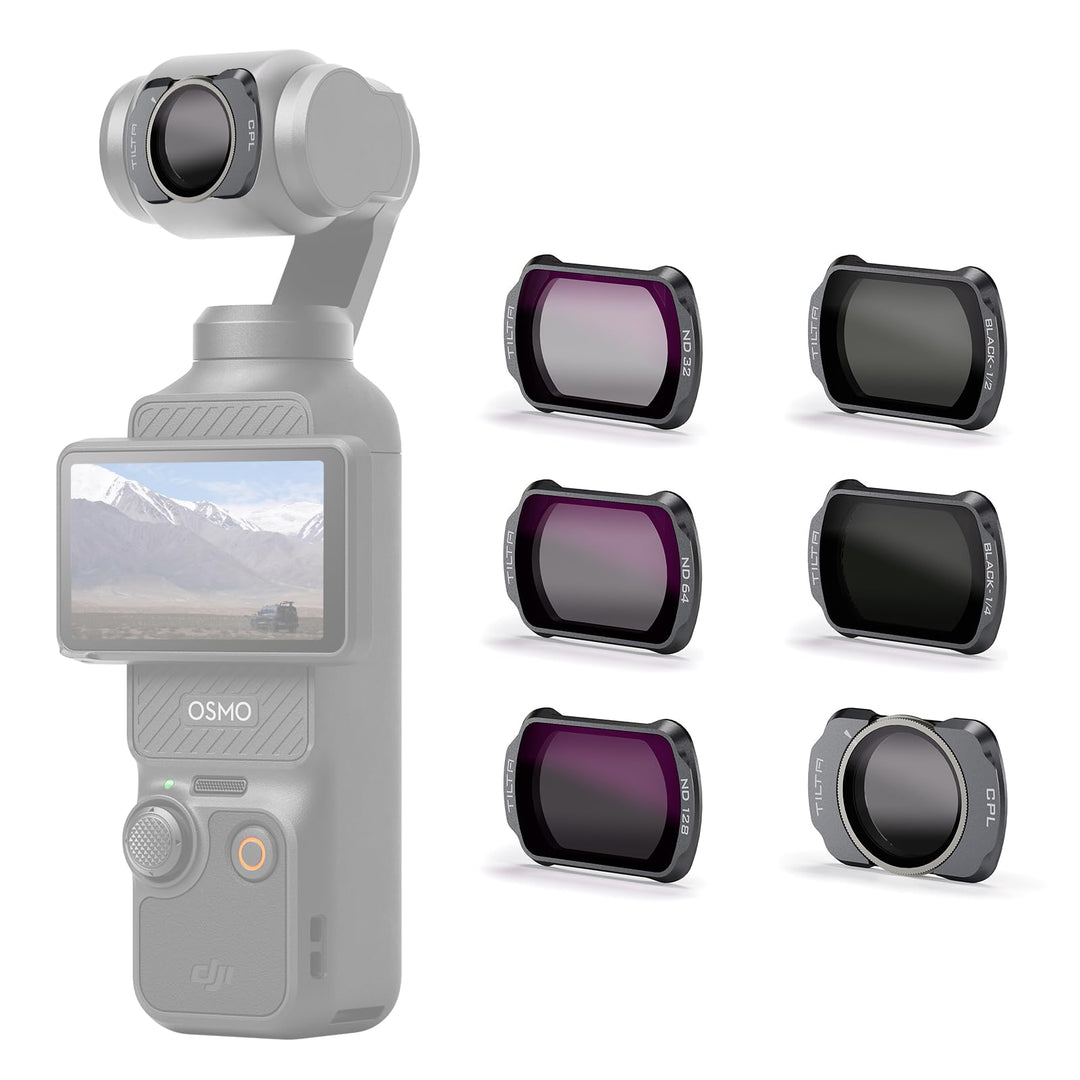 Tilta Pocket 3 Ultimate Filter Kit, 6er-Pack magnetische ND32/64/128, Black Mist 1/2, 1/4, Polarisat