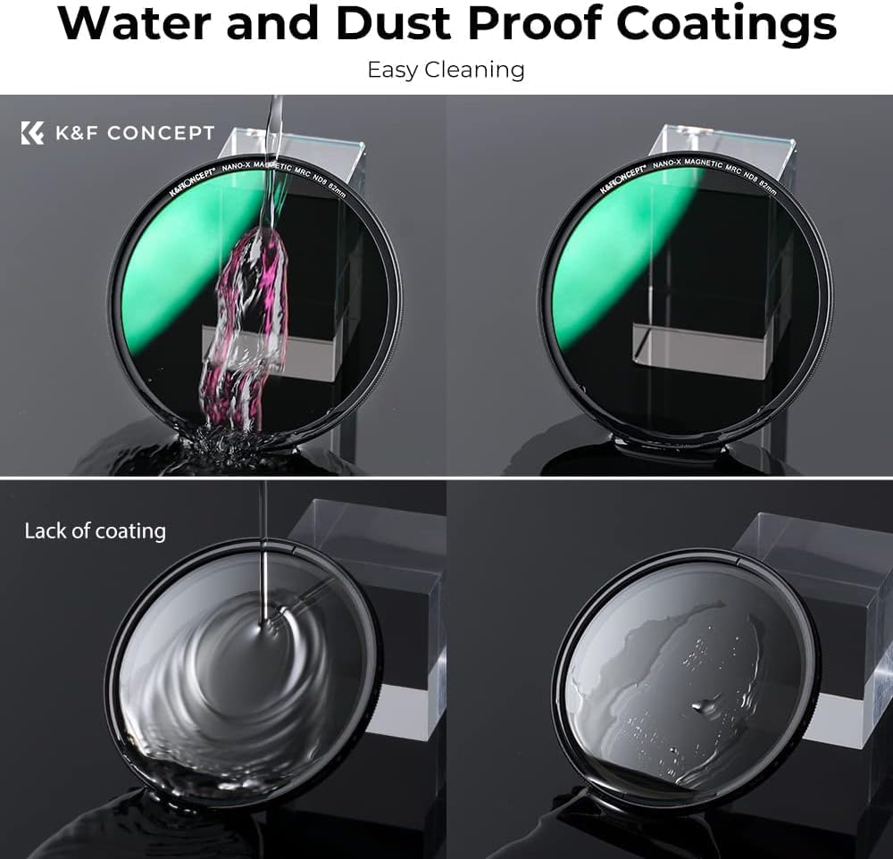K&F Concept Nano X-Serie ND Filter magnetisch Magnetfilter ND8(3 Blendenstufen) mit Objektivadapter-