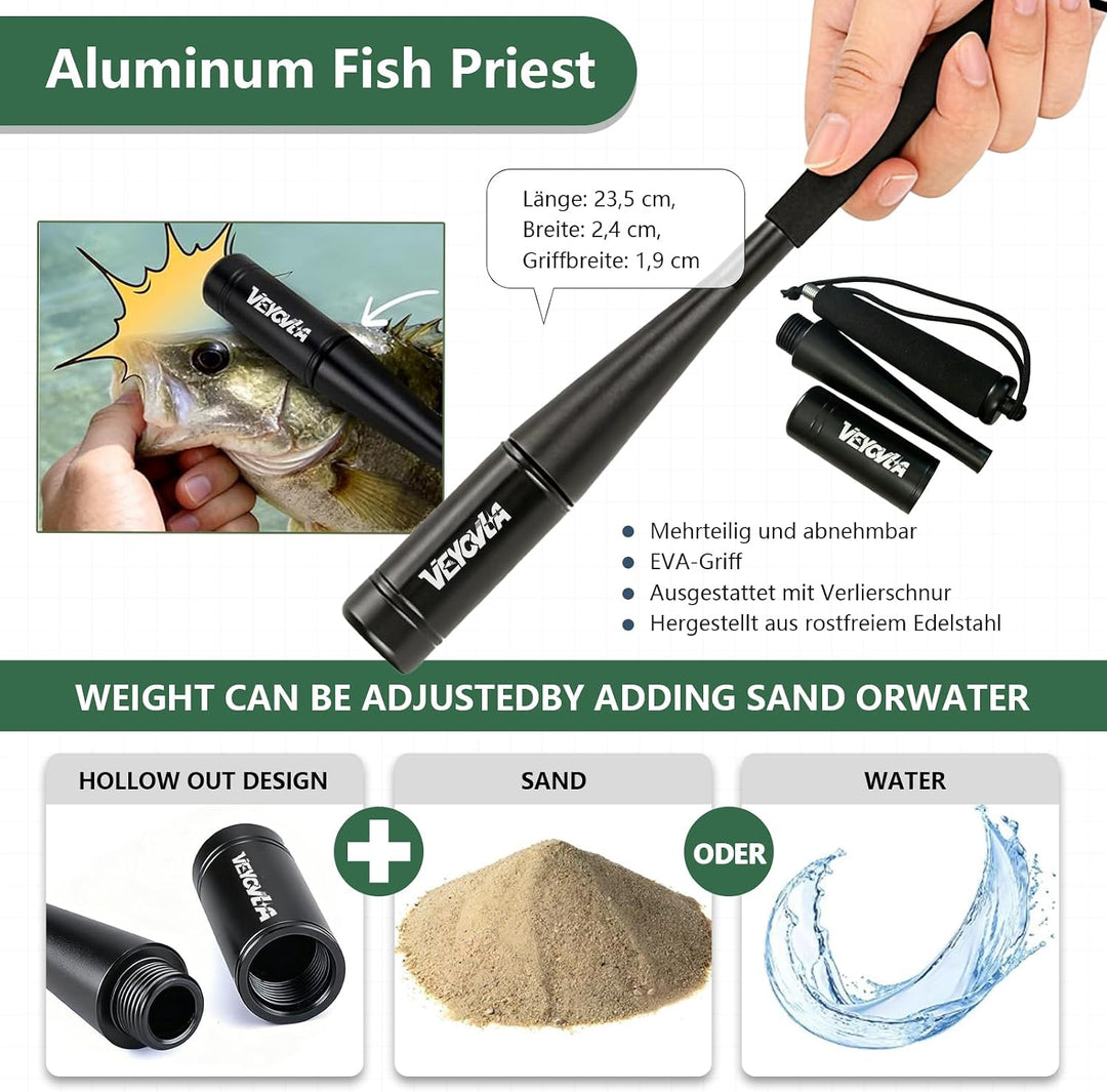 Fishing Angelkoffer-Set mit AngelZubehör | Angelset inklusive Premium-Angelwerkzeug Fischtöter für Z