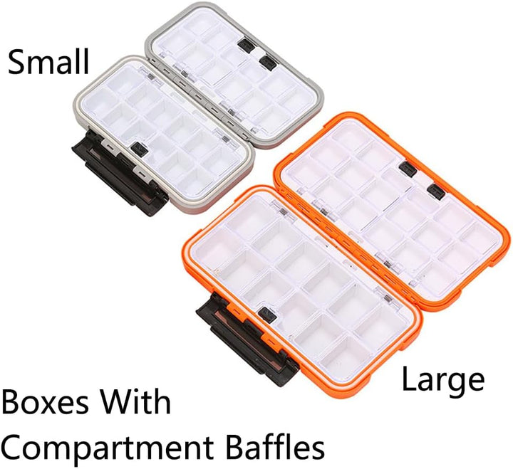 Angelkoffer Tackle Box, Wasserdichter Angelzubehör Box Organizer mit Doppelverschluss-Design für Ang