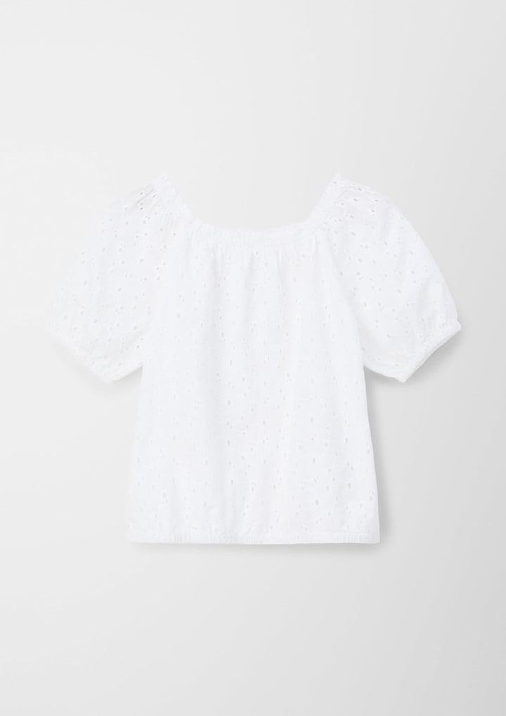 s.Oliver Bluse aus Broderie Anglaise 152 Weiss, 152 Weiß