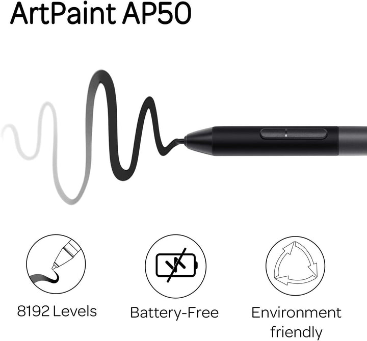 GAOMON ArtPaint AP50 Batterielosem Stift für PD1161 / PD1561 / PD156 Pro Grafik-Display