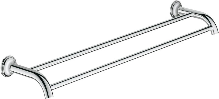 Grohe Essentials Authentic Doppel-Badetuchhalter, 1 Stück, chrom, 40654001, Chrom
