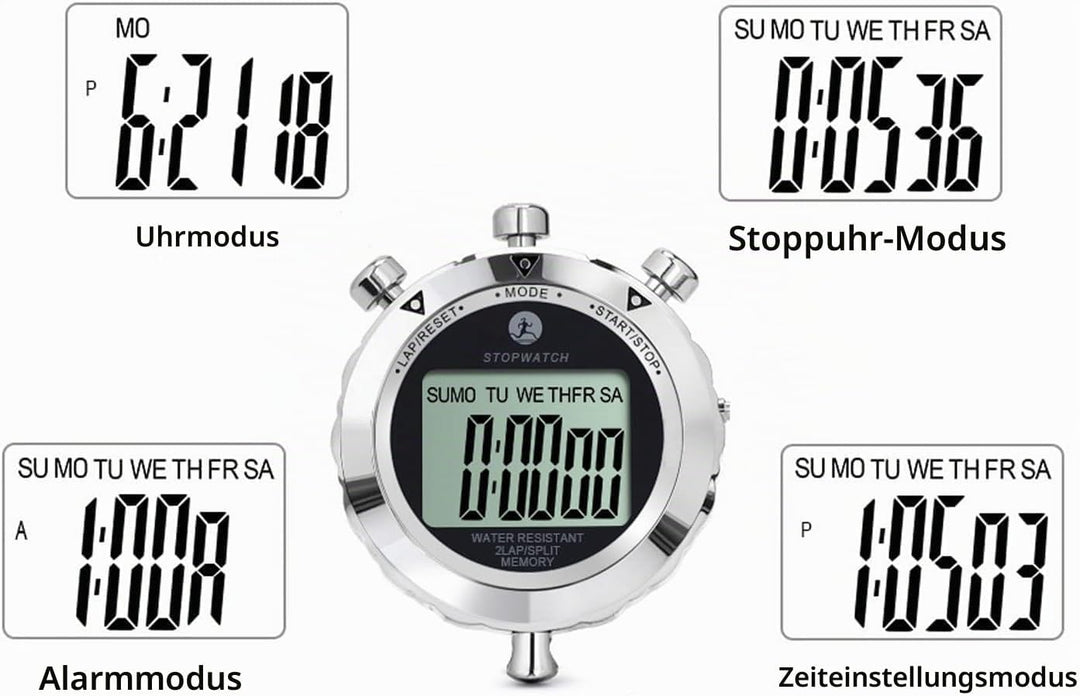 Rolilink Stoppuhr, Metall-Stoppuhr für Sport, wasserdichte Stoppuhren, Timer für Sport und Wettkämpf
