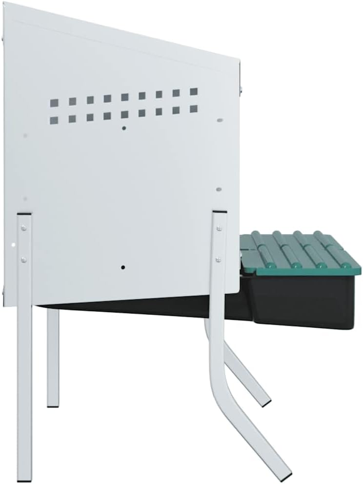 Hühner-Nistkasten mit 2 Fächern, höhenverstellbare Beine, verzinkter Stahl, langlebiges Material, fü