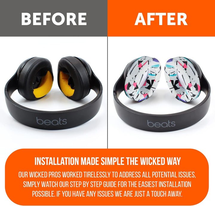 WC Wicked Cushions Ersatz-Ohrpolster für Beats Studio 2 & 3 (B0501, B0500) Wired & Wireless | Passt