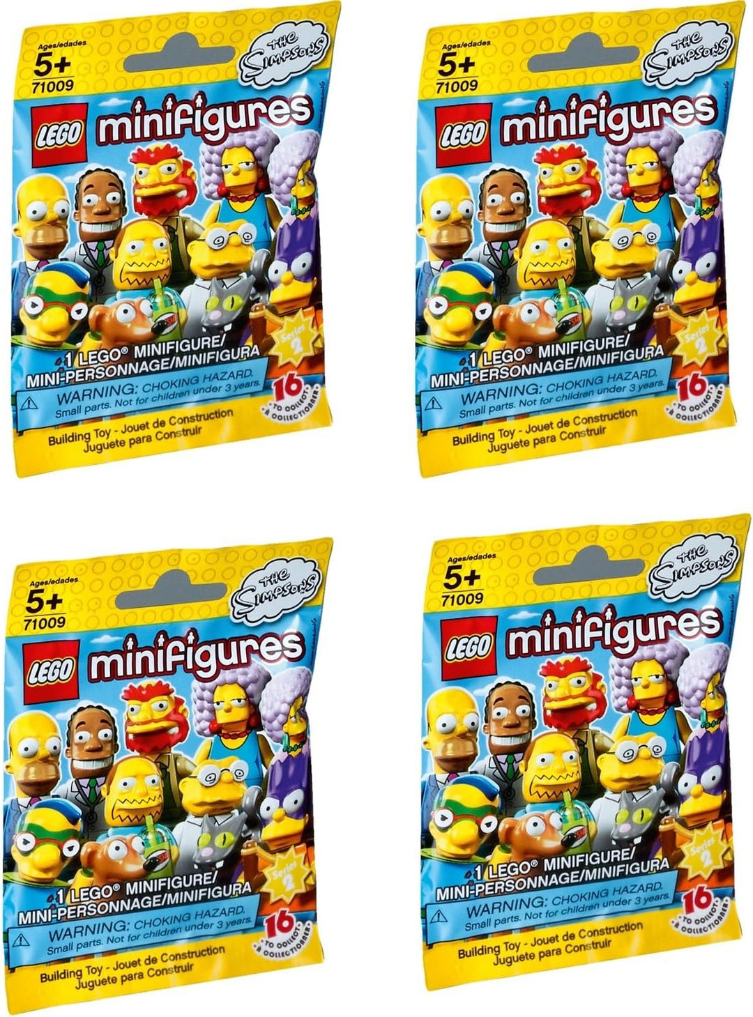 LEGO Minifiguren die Simpsons Serie 2 - Random 4 Packungen (71009)