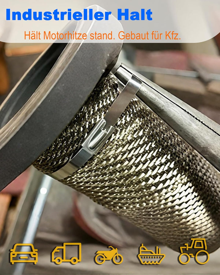 Edelstahl Kabelbinder 100 Stück, 700mm*4,6mm (V2A), Metall Kabelbinder Stark, Hitzeschutzband Befest