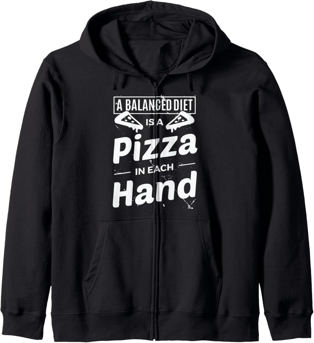 A Balanced Diet is a Pizza in Each Hand - Funny Food Kapuzenjacke