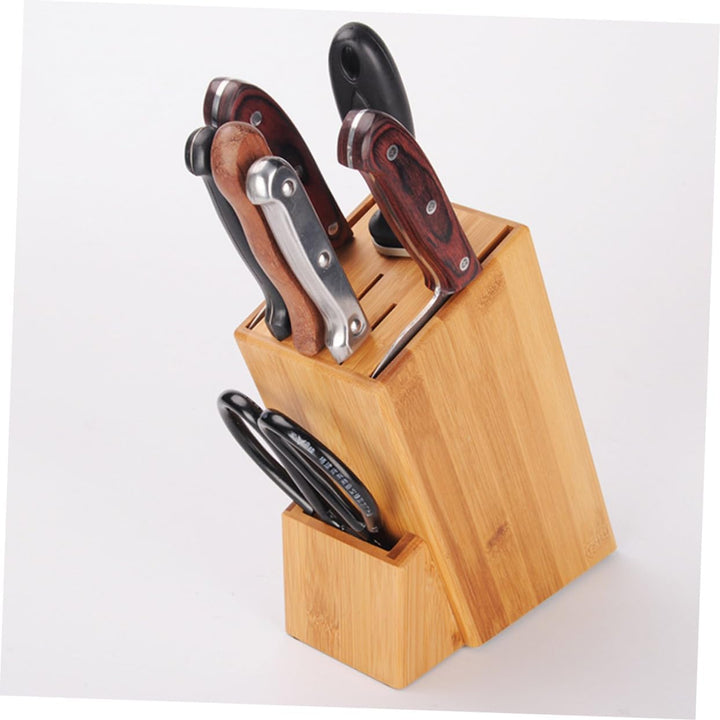 Cabilock Küchenregal Bambusregalhalter aus Bambus Stabiles Holzgestell als Messerhalter und Küchenab