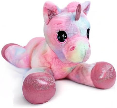 Yeqivo Riesen Einhorn Spielzeug Plüsch Grosses Regenbogen Lila Einhorn Kuscheltier Schöne Einhorn Ge