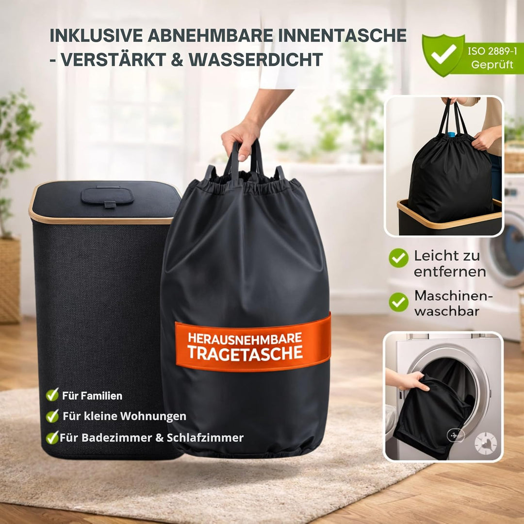 Pfandflaschen Sammelbehälter 100 L, faltbar & stabil, Flaschensammler Leergut, grosse Pfandbox, Pfan