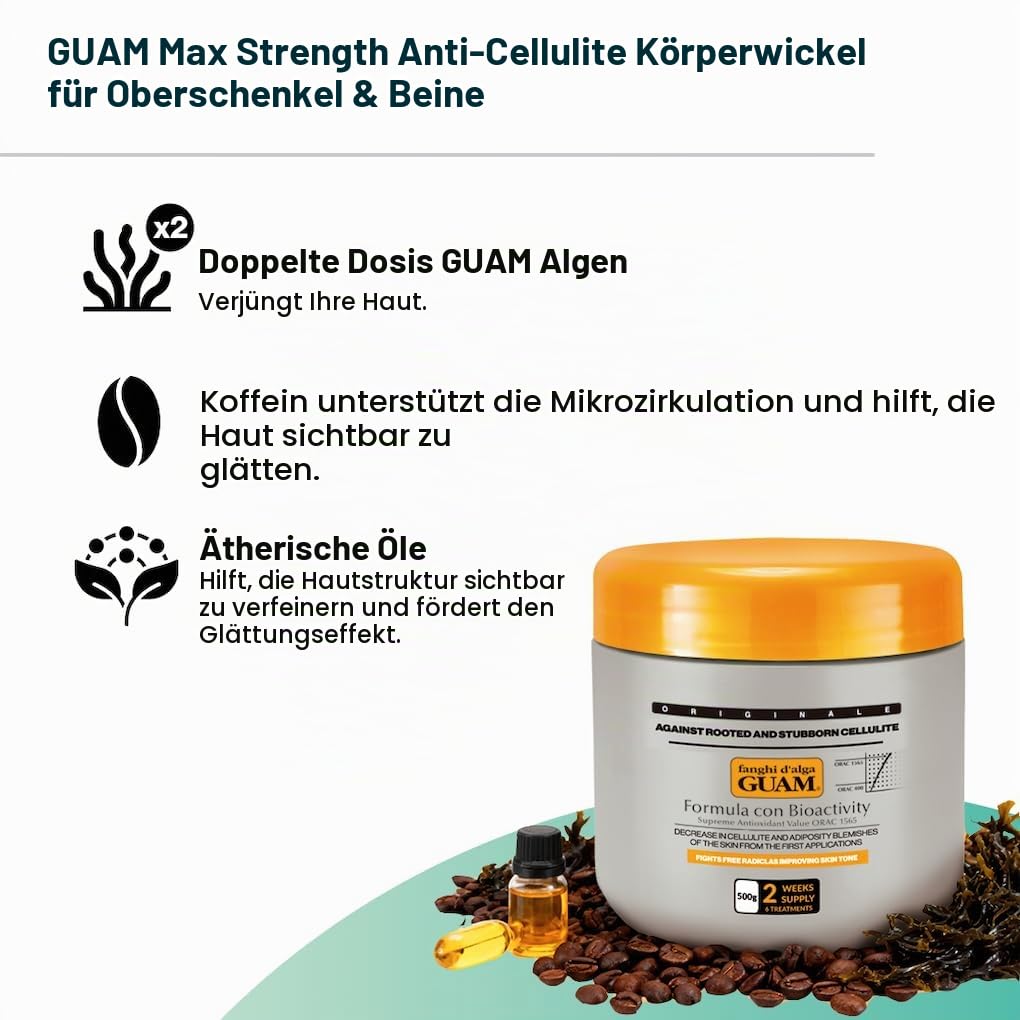 Guam, Algenfango für Hartnäckige Cellulite, gegen Cellulite und freie Radikale, Aktive Wärmewirkung
