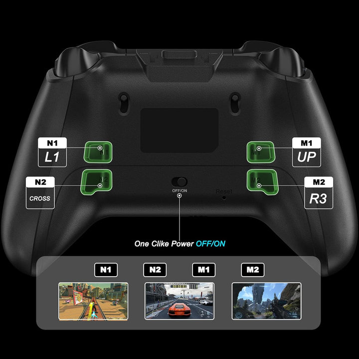 QRD FERROX M5 Wireless Controller für XBOX Series X/S, XBOX ONE, PC, mit 2,4-GHz-USB-Dongle, flexibl