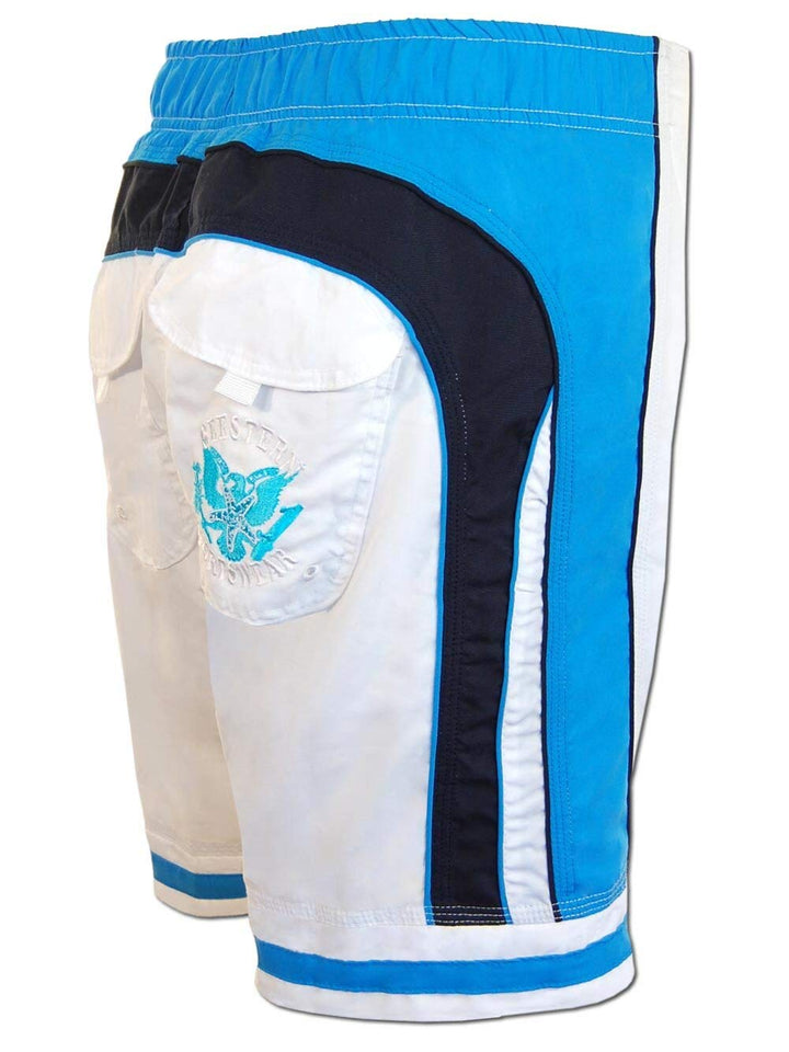 SEESTERN Herren Boardshorts Surfshorts Boardshort Badeshorts mit Gummizug hinten S-3XL mittellang 47