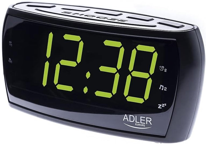 Radiowecker Uhrenradio Uhr Wecker AM/FM Radio Helligkeitsregler mit extra grossem Display Single, Si