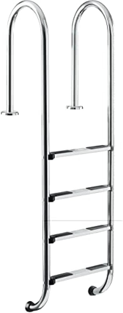 Steinbach Einbaubeckenleiter Edelstahl, 4-stufig, mit Ankersockel, für Beckentiefe 150 cm, schmale A
