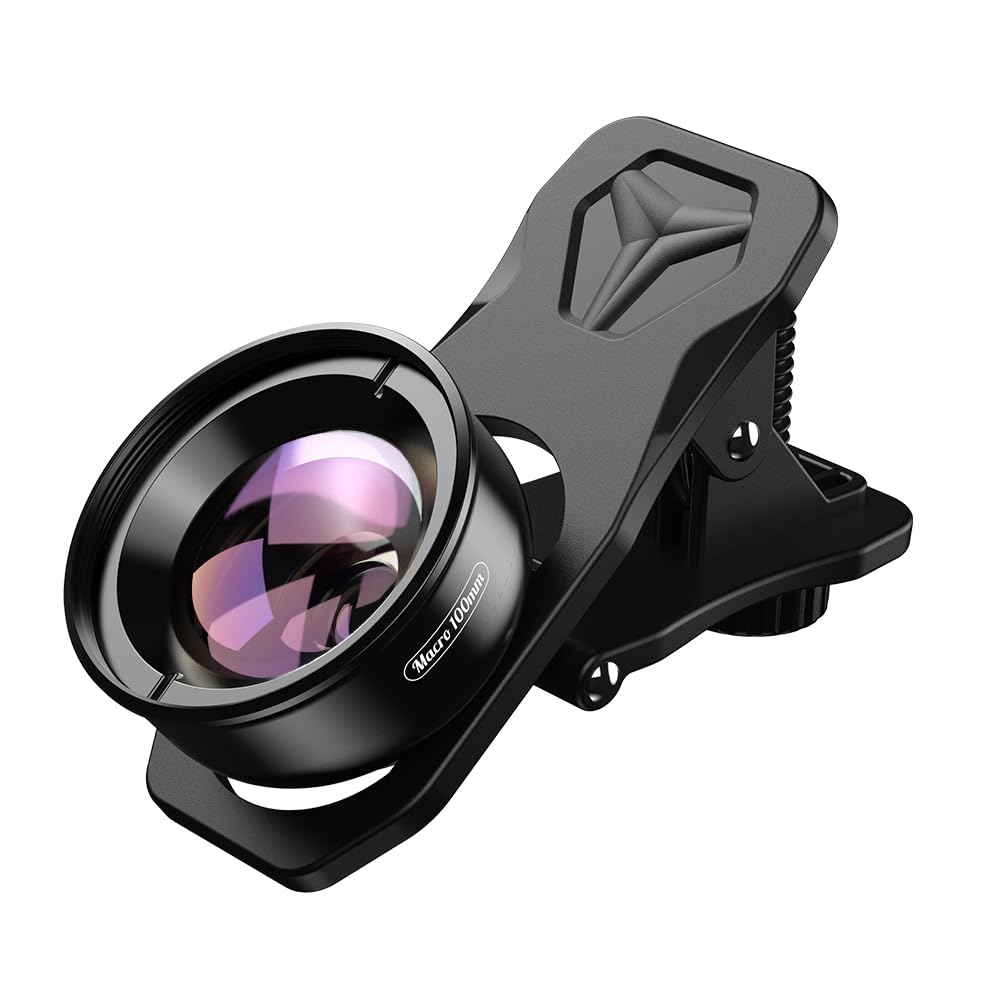 Apexel HD-Objektiv, 100 mm Makroobjektiv für iPhone X/8/8Plus/7/Plus, Samsung Galaxy S10/S10 Plus, H