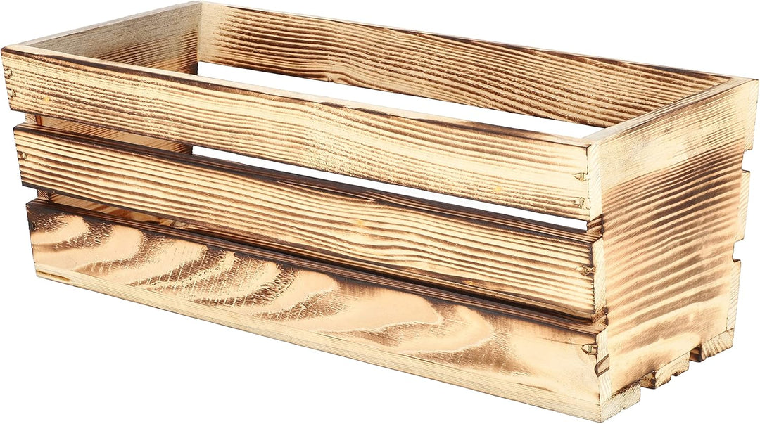 KOTARBAU® Blumenkasten Kräuterkasten aus Holz Langer Balkon-Blumenkasten 400x180x150 mm Angebrannt A