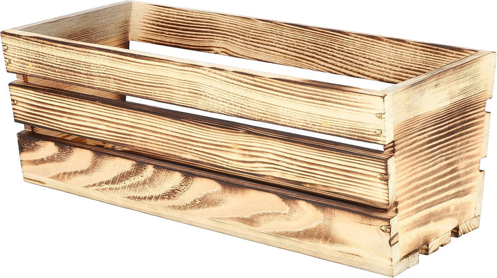 KOTARBAU® Blumenkasten Kräuterkasten aus Holz Langer Balkon-Blumenkasten 400x180x150 mm Angebrannt A