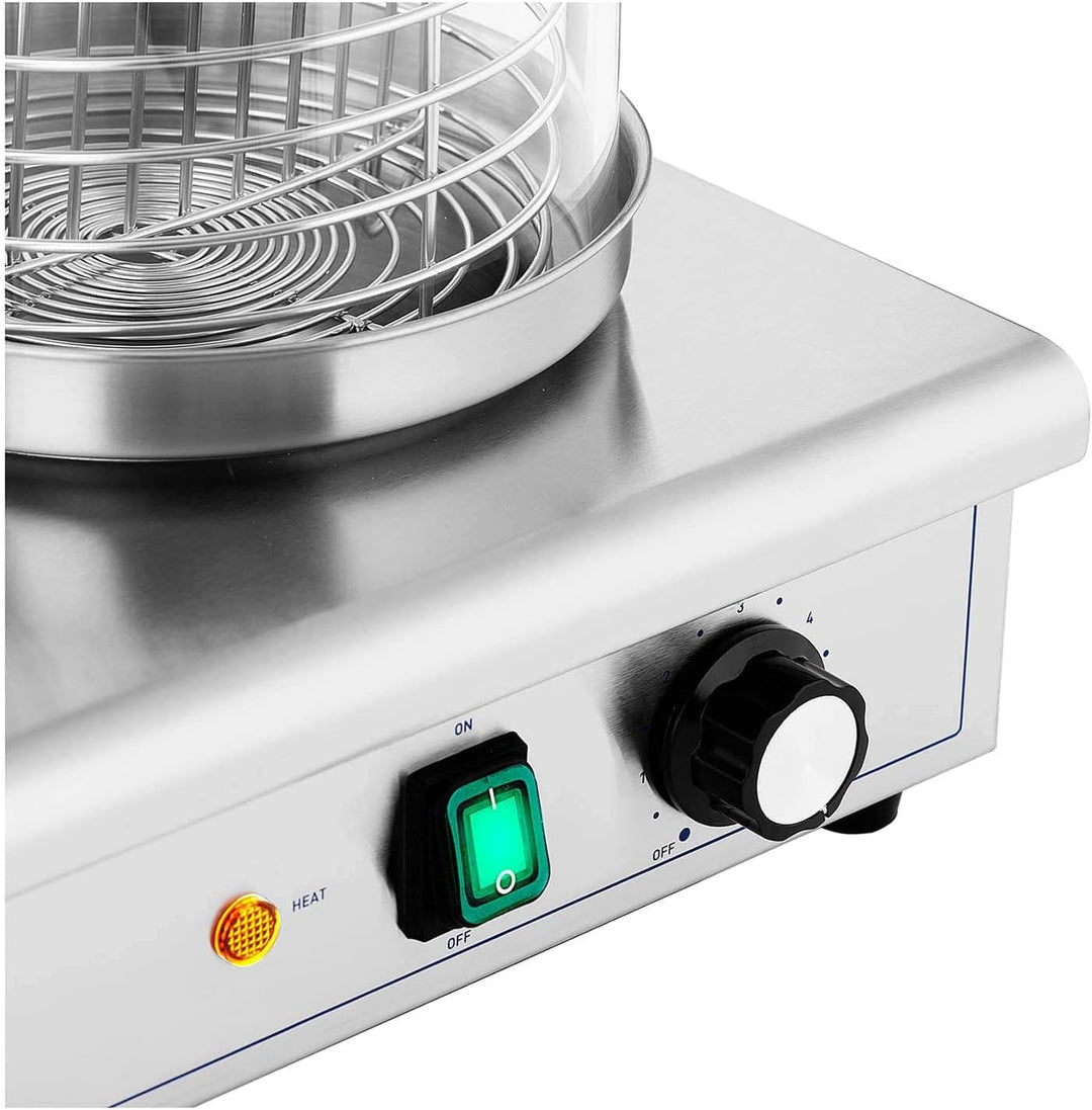 Royal Catering RCPHW 650 Hot-Dog-Maker 650 W 4 Heizspiesse Hot Dog Wärmer Hot Dog Maschine Bockwurst