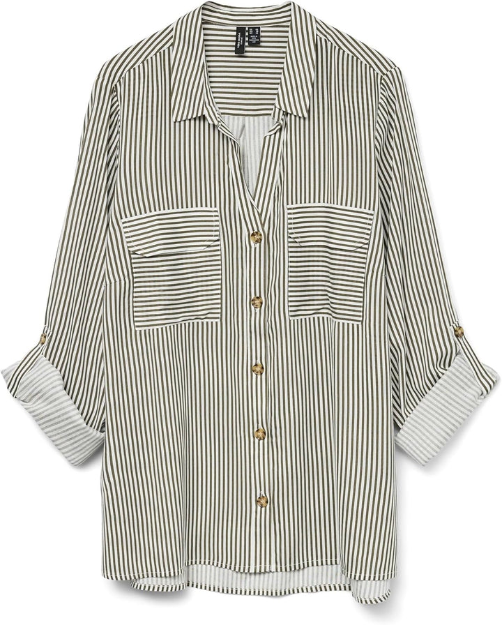 Vero Moda Female Hemd VMCBUMPY Hemd 44 Grosse Grössen Snow White, 44 Gro&#xDF;e Gr&#xF6;&#xDF;en Sno