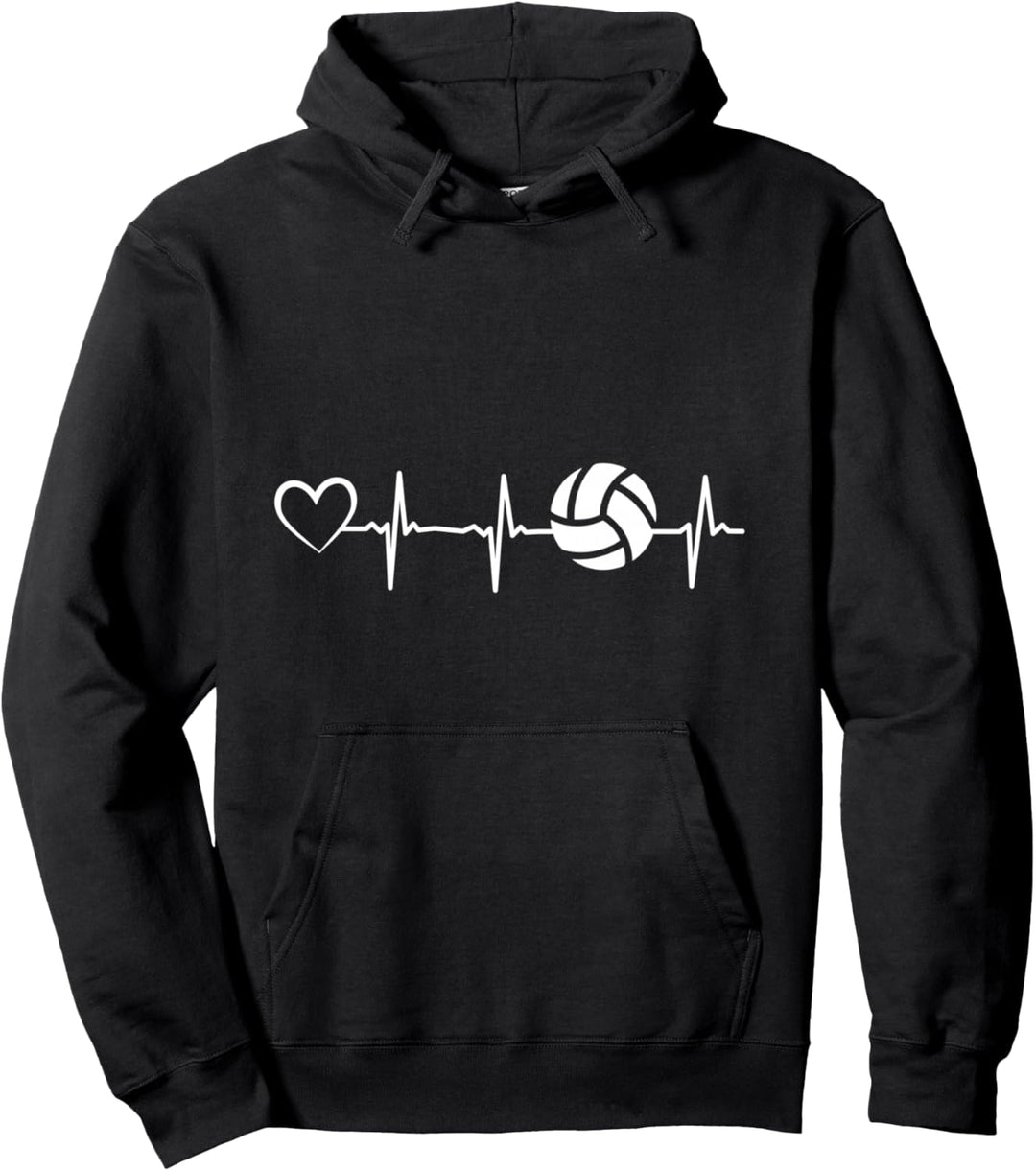 Volleyball Herzschlag Herz Volleyballer - Beach Volleyball Pullover Hoodie
