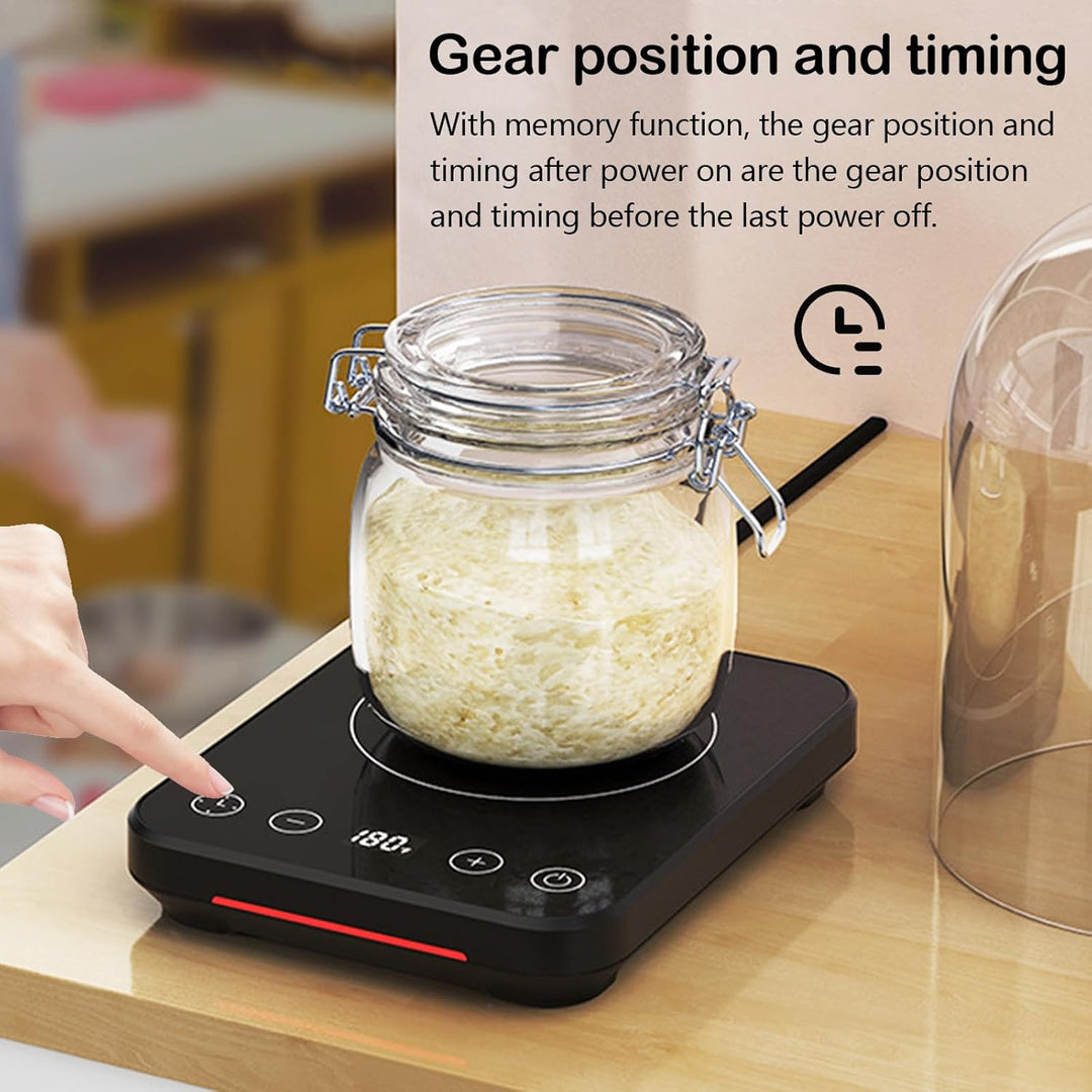 Sauerteig Glas Starter Set, Sauerteigstarterwärmer Thermostatwärmer Automatisches EIN- und Ausschalt