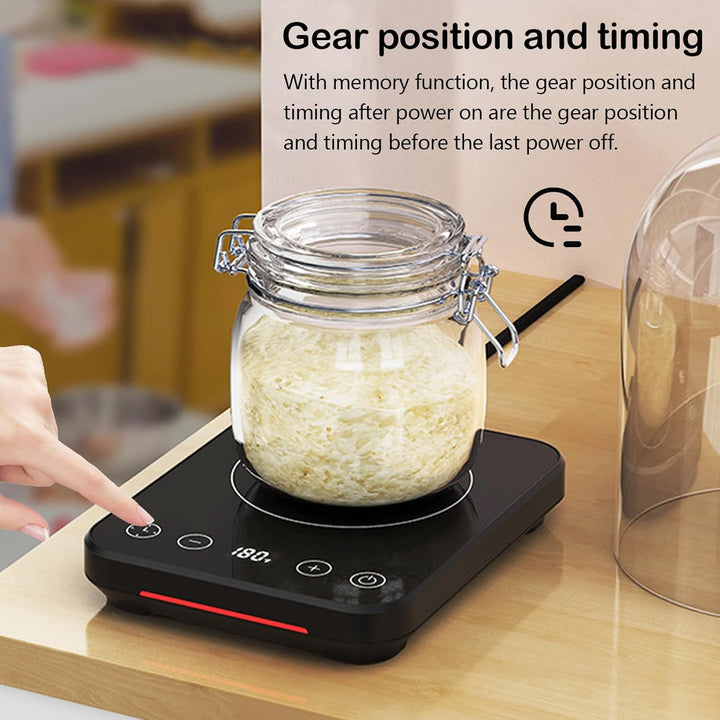 Sauerteig Glas Starter Set, Sauerteigstarterwärmer Thermostatwärmer Automatisches EIN- und Ausschalt