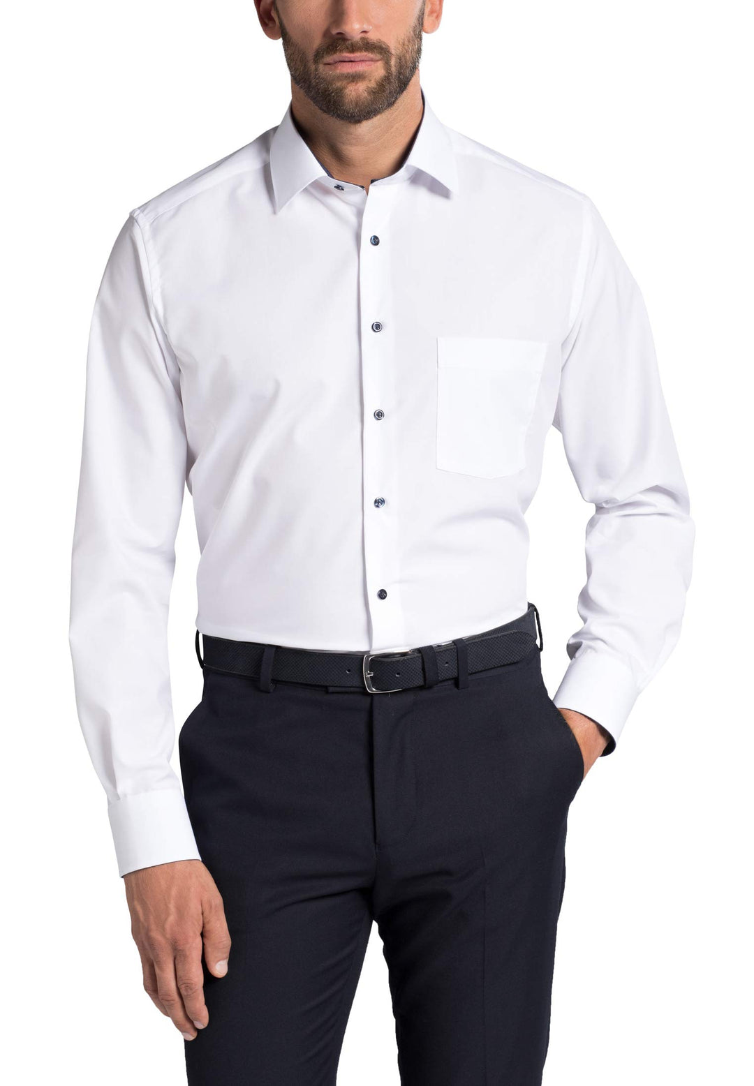 eterna Langarm Hemd MODERN FIT Chambray Unifarben