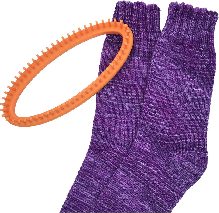 Authentic Knitting Board His Her Sock Looms, for Men and Women Size, 52 60 peg, fine Gauge, 2