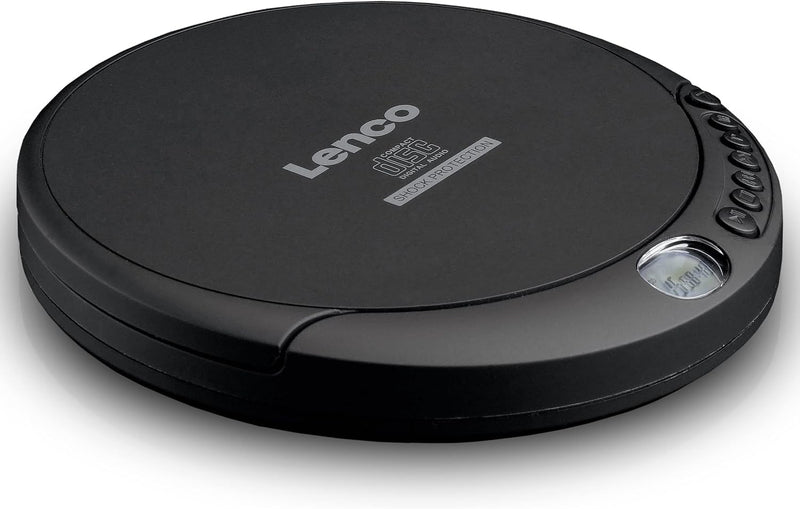 Lenco CD-Player CD-200 Discman mit LCD-Display, Batterie- und Netzfunktion, Inklusive Stereo-Kopfhör