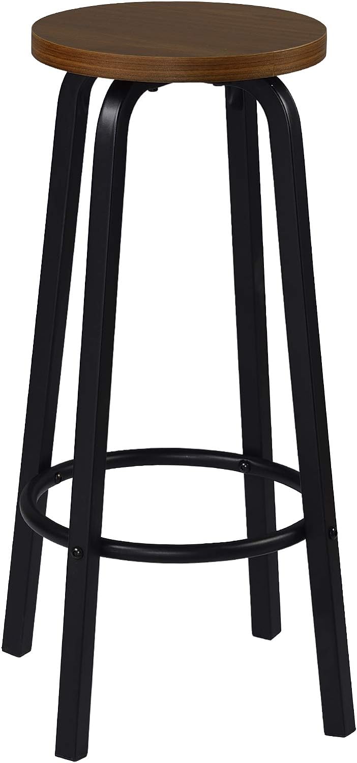 WOLTU 4X Barhocker Barstuhl Bistrohocker Tresenhocker runde Sitzfläche aus MDF Gestell aus Metall Du