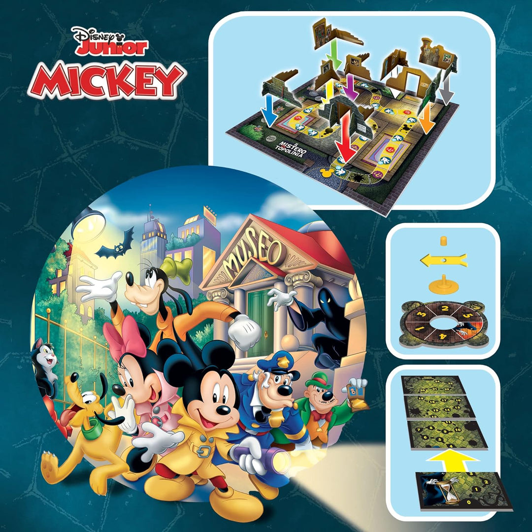 Lisciani Giochi 97876 Disney The Mystery of Mickey Mouse, Box Society, Plankenspiel, 3D-Papierstrukt