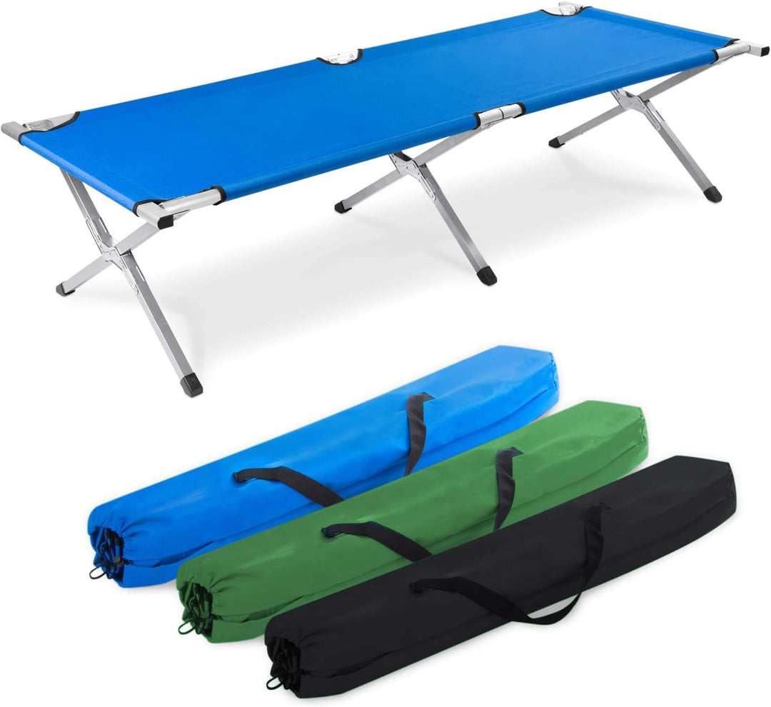 GOODS+GADGETS Faltbares Army Feldbett aus Aluminium - klappbares Campingbett & Gästebett