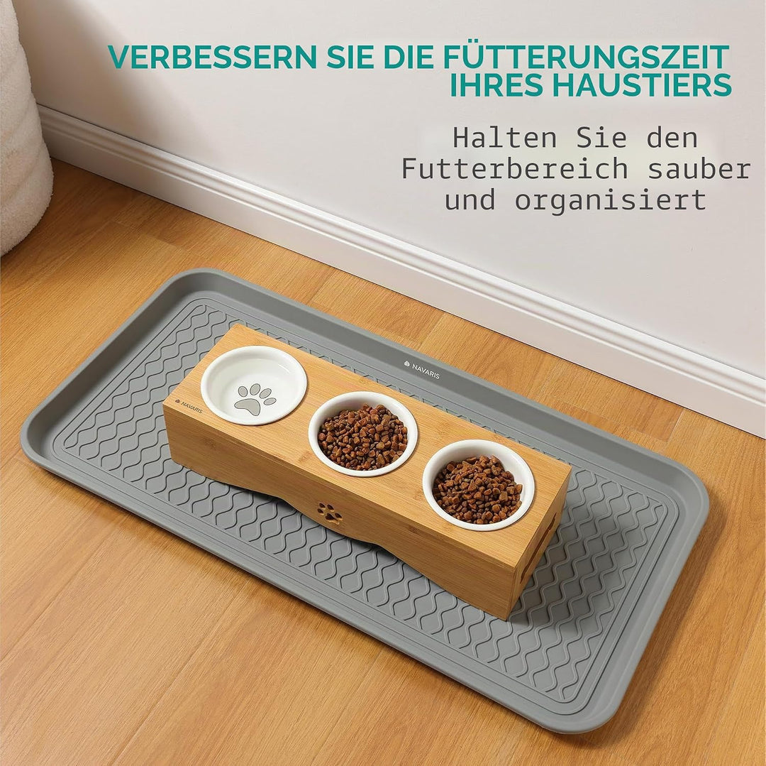 Navaris Schuhablage Schuhabtropfschale - 3X Schuhmatte Abtropfmatte - Schuh Abtropfschalen Grau für